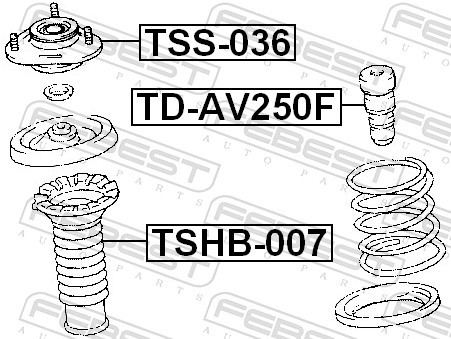 ✅Fits FEBEST TD-AV250F FRONT SHOCK ABSORBER REBOUND TOYOTA AVENSIS A ⭐UK Seller⭐
