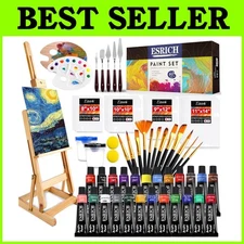 Acrylic Paint Set with Brushes - 60 Pieces