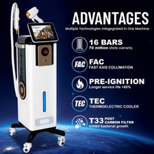 2IN1 4000W Diode Pico Laser Ice Painless Hair  Tattoo Removal Salon Machine
