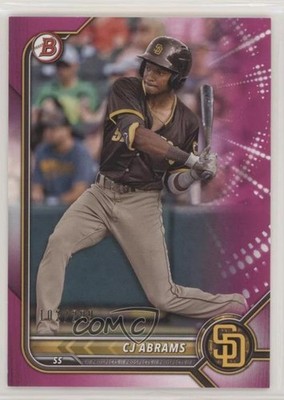 2022 Bowman Prospects Fuchsia Border 102/299 CJ Abrams #BP-9 Rookie RC s3g