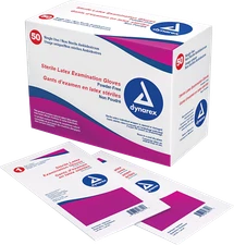 Sterile Powder-Free Latex Exam Gloves (50 Pairs) by Dynarex