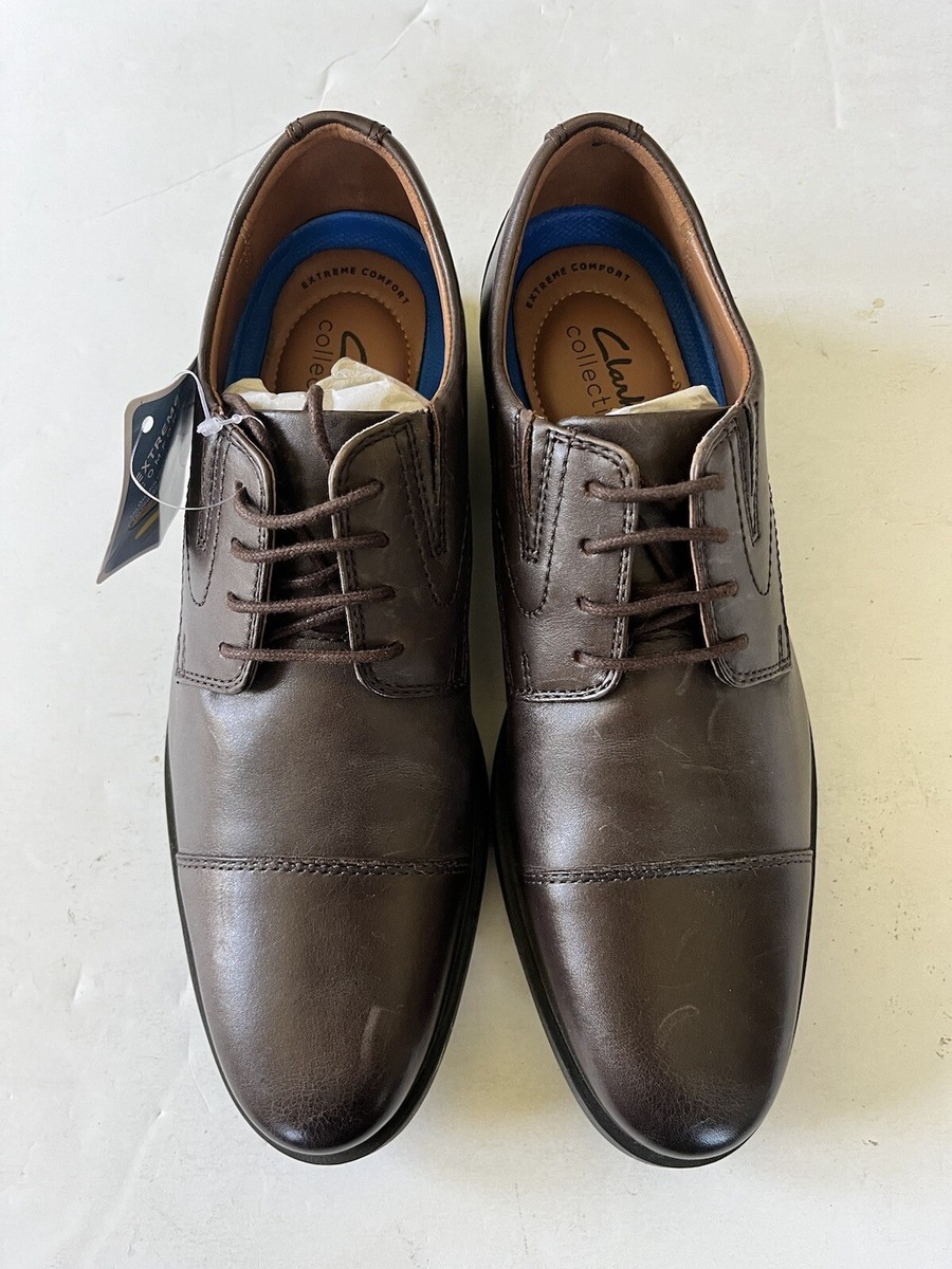 Clarks Mens Dark Tan Leather Whiddon Lace Up Cap Toe Oxford Dress Shoes Size 9 Clarks | Shoes | Clarks Mens Dark Tan Leather Whiddon Lace  main image 3