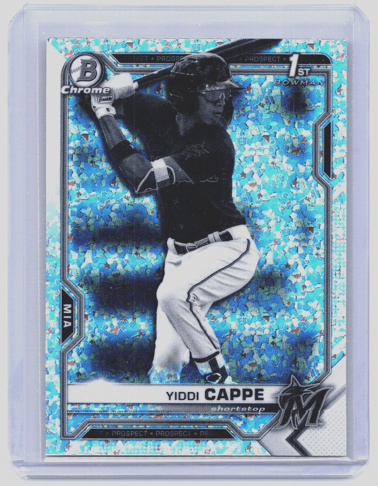 2021 Bowman Chrome Yiddi Cappe BCP-199 - Black White Mini Diamond Refractor
