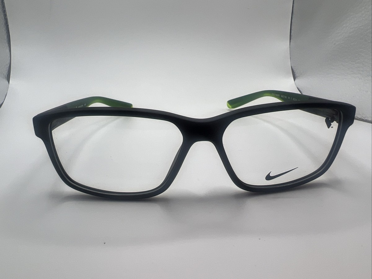 Nike Live Free 7092 070 Black , Gray Tortoise Eyeglasses 55[]14-140 Frames Only Nike Eyeglasses 7092 001 Live Free Black & Green Rectangular  main image 3