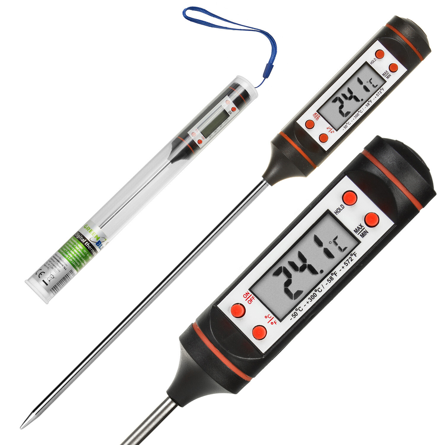 Thermometer Fühler für Lebensmittel Lebensmittelthermometer Kleingeräte Küche
