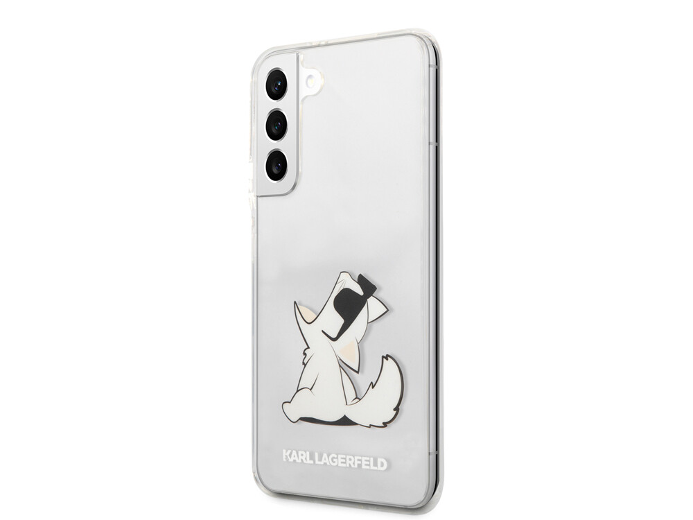 Karl Lagerfeld, Cover per Samsung Galaxy S22 Plus Choupette Eat, Trasparente