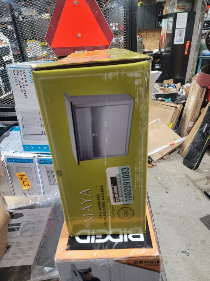 Maya Locking Stainless Steel Wall Mount Mailbox - Image 2 of 4