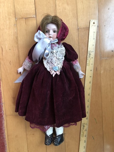 Antique Beutiful Besque Doll Mabel AM Made In Germany 20” - 第 3/11 張圖片