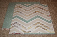 My Mind's Eye 12x12 Double-sided Paper(2)  ~ All Is Bright....Chevron