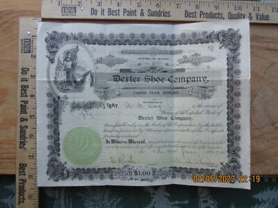 derter shoe company saco maine stock 1900