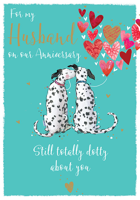 My Husband On Our Anniversary Dalmatians Greeting Card The Wildlife Range Cards