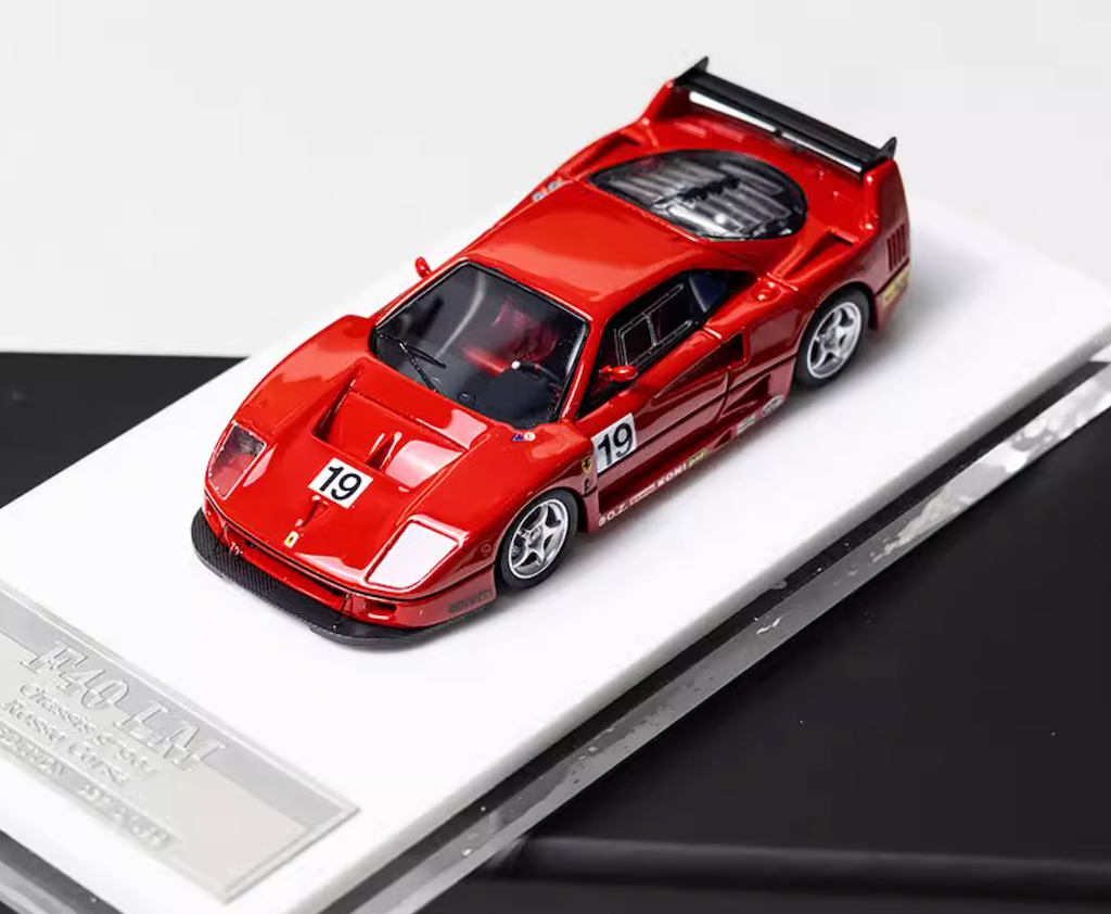 EY MY64 1:64 Red #19 F40 LM Classic Racing Sports Model Diecast