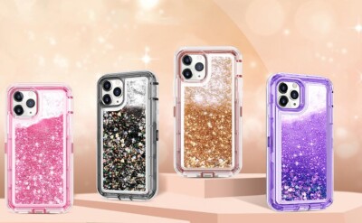 Wholesale Lot iPhone 14 13 12 11 Pro Max XR 8/7 6 Glitter Liquid Defender Case