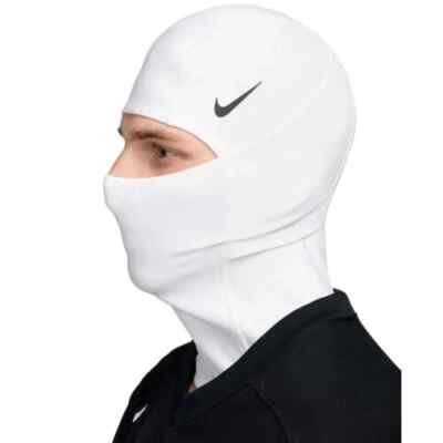 Nike Pro Therma Fit Hyperwarm Hood Mask Dri Fit Balaclava White
