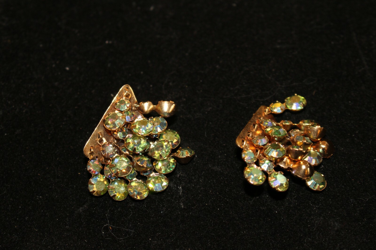 Aurora Borealis Triangular cascading Rhinestone c… - image 5