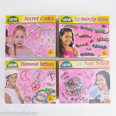 Lena Kreativset Schmuck basteln Fädelperlen Tatoos Armband Mädchen Beschäftigung