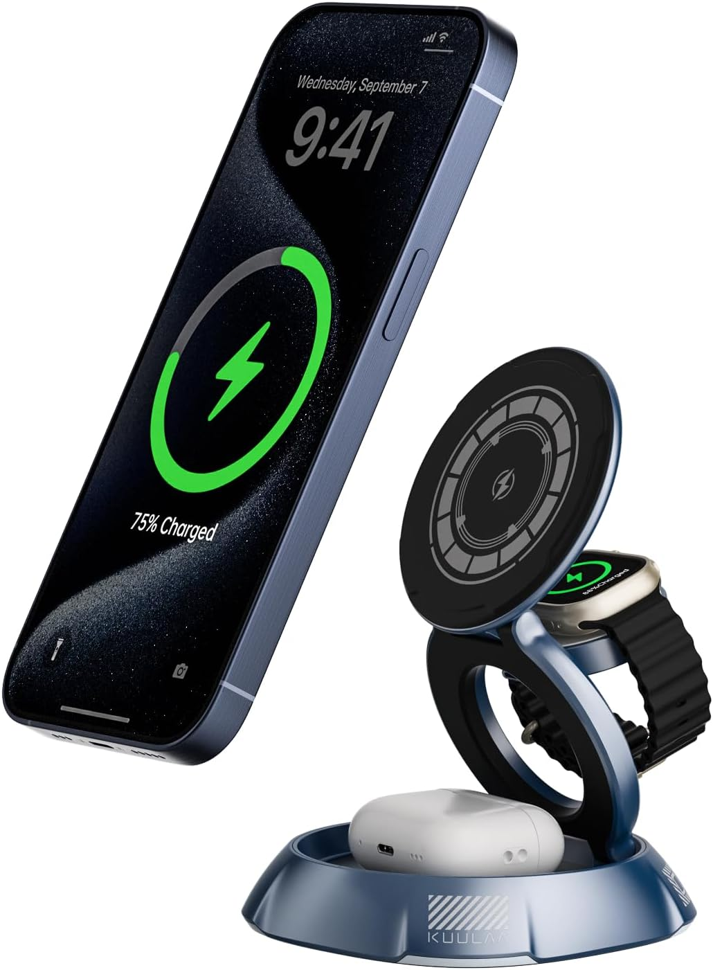 3 in 1 Foldable Wireless Charger, Magnetic Iphone Charging Station for Airpod...