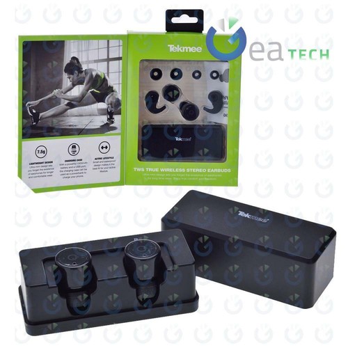 TEKMEE Auricolari Bluetooth 4.2 TWS Earbuds True Wireless HD Stereo Sound  Nero | eBay