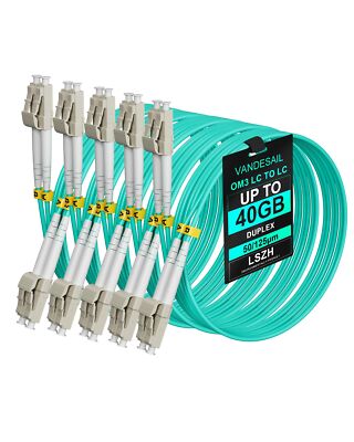 LC to LC Multimode Fiber Patch Cable Duplex OM3 Fiber Patch Cords MM Optical ...