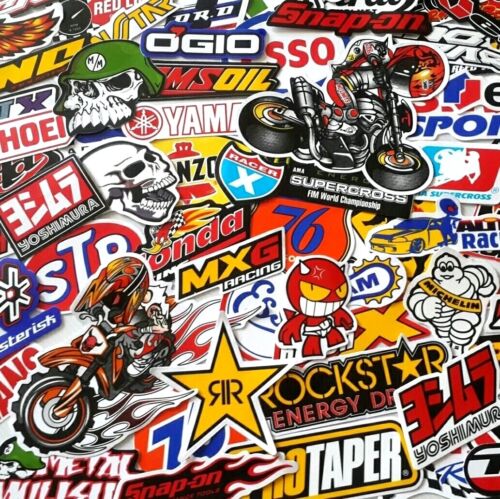 100 Mixed Random Stickers Motocross Motorcycle Car ATV Racing Bike Helmet Decal - Picture 1 of 12