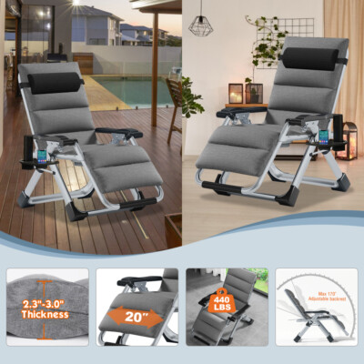 SLSY Zero Gravity Chair Reclining Lounge Chair Cushion Tray for Indoor  Outdoor