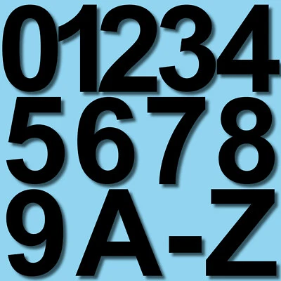 GREENIT 24cm schwarz Aufkleber Hausnummer Wunsch Wahl Nummer Zahl Ziffer Buchstabe ABC