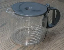 Braun Grey Aromaster Carafe 12 Cup Drip Coffee Maker Container w/ Gray Lid Clean