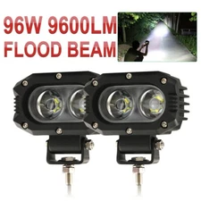 4inch 96W Offroad LED Work Light Bar Spot Flood Beam DRL 4x4  ATV Truck Car SUV