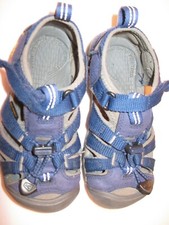 Keen Newport Hiking Water Sandals Blue Gray Waterproof Kids Size 10 EUC