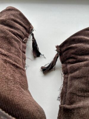 Cherevichkiotvichki Layered Corduroy Leather Ankle Zip Boots | eBay