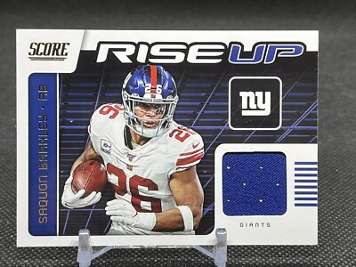 SAQUON BARKLEY 🏈 2020 Panini Score Rise Up Jersey Relic #RU-SB NY Giants 