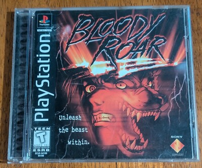 1998 PS1 Bloody Roar PS1 Sony PlayStation 1 Black Label CIB Excellent Condition*
