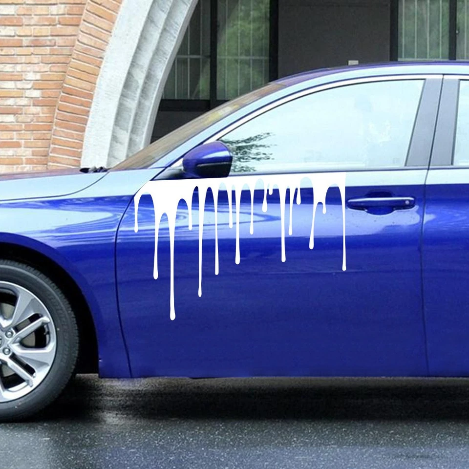 Car Body Side Door Decoration Stickers White Terror Blood Graphics Vinyl Decals - Image 3 of 4