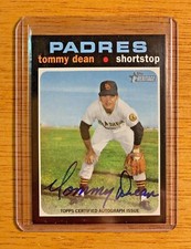 TOMMY DEAN Autograph 2020 Topps Heritage Real One #ROA-TD San Diego Padres