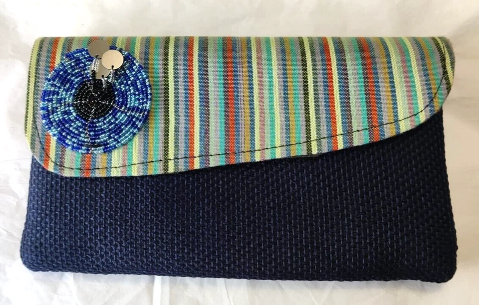 Bolso de Mano Ankara Hecho a Mano en Uganda Estampado Africano Cartera Bolso sin asas Cultural Étnico A1