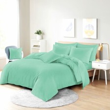 Non Iron Percale Duvet Cover with Pillowcase Bedding Set Single Double King Size