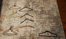 **Look**30 Vintage Coat Hangers Lot- Crocheted, Wire, Sears + More.**Nice**