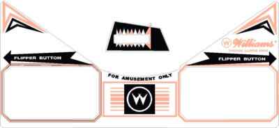 Williams Pat Hand Pinball Machine Apron Decal Set