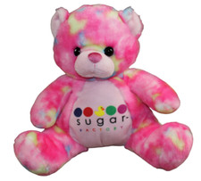 Sugar Factory Pink Teddy Bear Plush 10" Aurora World 2017 Soft Stuffed Toy RARE