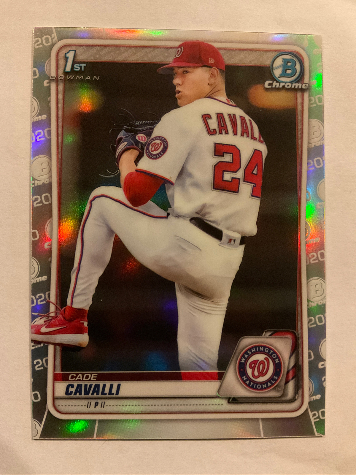 2020 Bowman Chrome Draft Refractor CADE CAVALLI 1st Bowman RC, NATIONALS #BDC-24