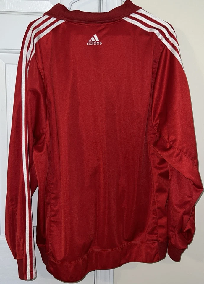 Chaqueta Adidas Nc State Wolfpack Hombre Entrenamiento en Pista Cremallera Completa Roja Talla XL Foto 2 de 4