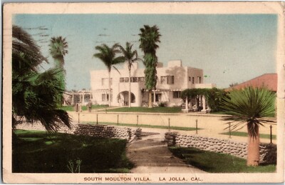 South Moulton Villa, La Jolla CA c1921 Vintage Postcard B28