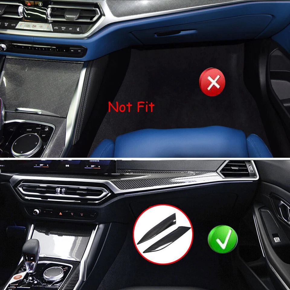 For BMW G20 G22 330i 430i G80 G82 M3 M4 Carbon Fiber Console Gear Box Side Trim - Изображение 3 из 4