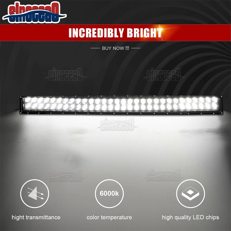 Kit de barra de luz LED curva Fit Polaris Ranger XP 900 1000 570 tamaño completo techo 50" Foto 4 de 4