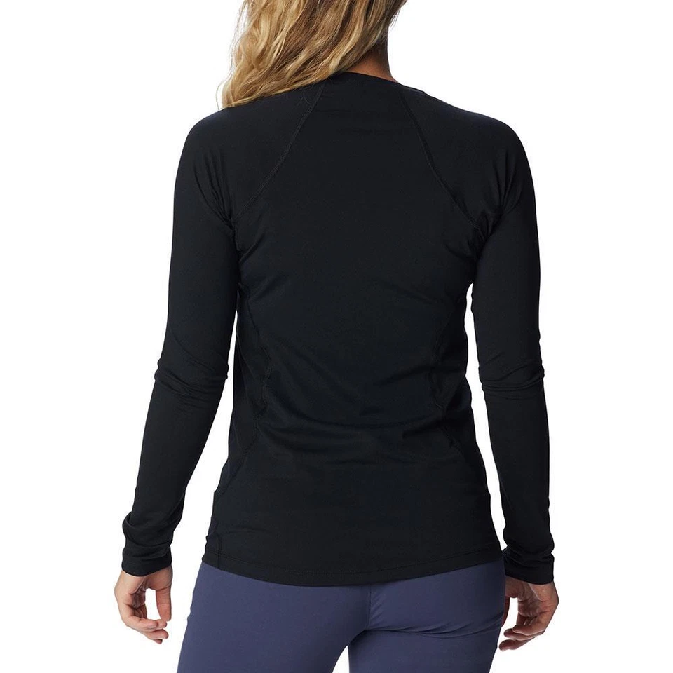 Top Columbia Midweight Stretch LS para mujer capa base negro Foto 2 de 4