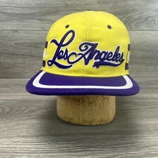 Los Angeles Collectors Edition Seventy Seven Hat Yellow Purple Snapback Cap Hat