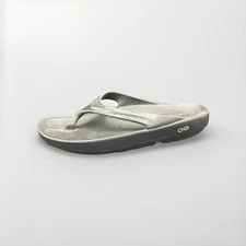 OOFOS OOlala Thong Sandals Women's Size 10 Black Flip Flop Comfort Sandals