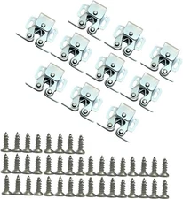 10 Pack Double Roller Catch Door Ball Catch Cabinet Latches with Spear Strike