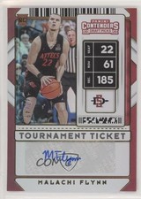 2020 Contenders Draft Picks Tournament Ticket 47/49 Malachi Flynn #97 Auto 4i1