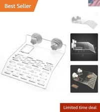 Durable Large Acrylic Turtle Basking Platform with Feeding Area  Suction Cups